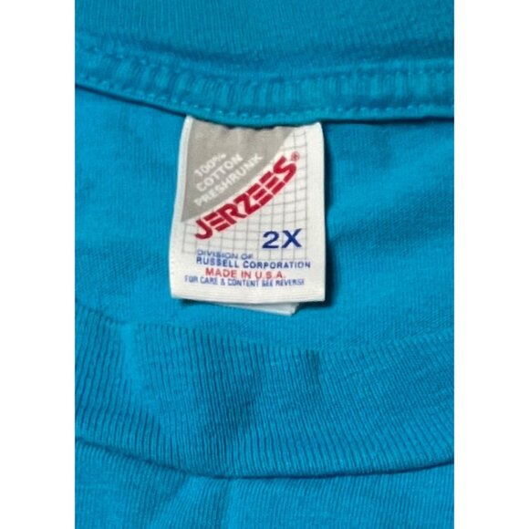 Just About As Cool As A Grandpa Can Be T-Shirt Jerzees 2X 100% Cotton Blue - Picture 3 of 3
